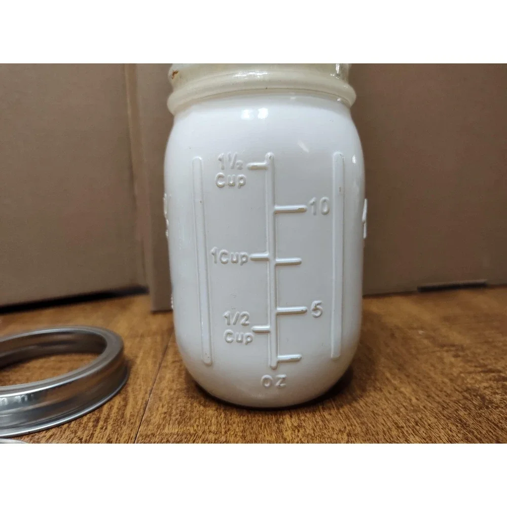 Handmade Vanilla Scented Candle White Mason Craft More Glass Jar 15 oz